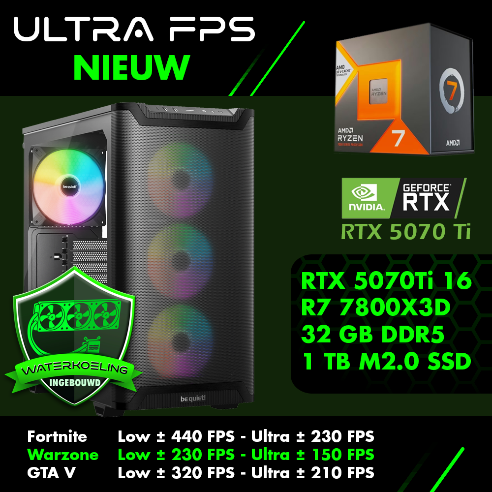 Ultra FPS Nieuw amd waterkoeling