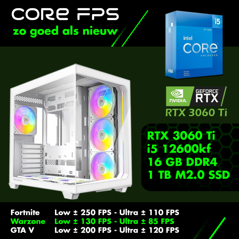 Game PC i5 12600KF - RTX 3060 Ti - 16GB - 1 TB m2.0 SSD
