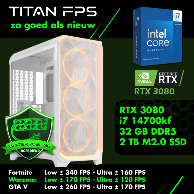 Titan FPS zo goed als nieuw waterkoeling