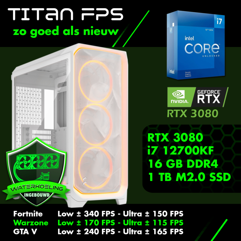 Titan FPS zo goed als nieuw Intel waterkoeling